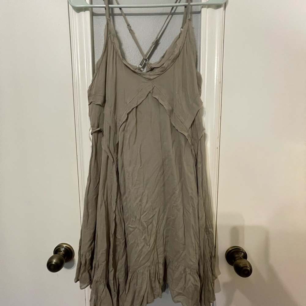 Olive strappy dress